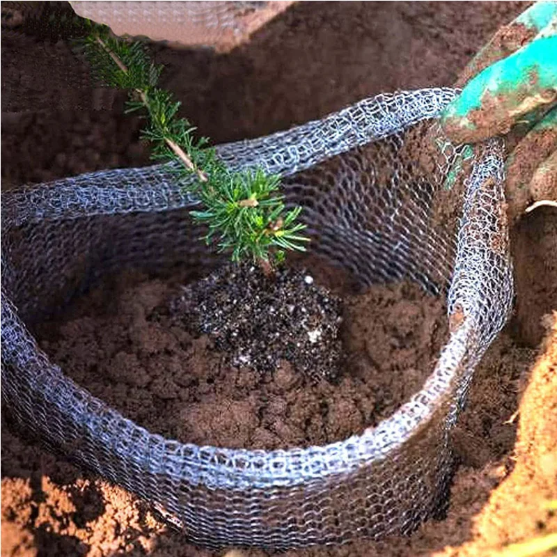 Hot selling 9x10inch 304 Stainless Steel Anti-Vole Mesh Basket Vegetables Root Guard Wire Mesh Bag for Garden Planting