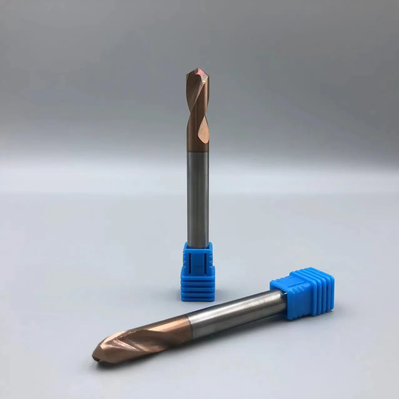 Carbide point drill bit with copper coated coated FOR STEEL CUT