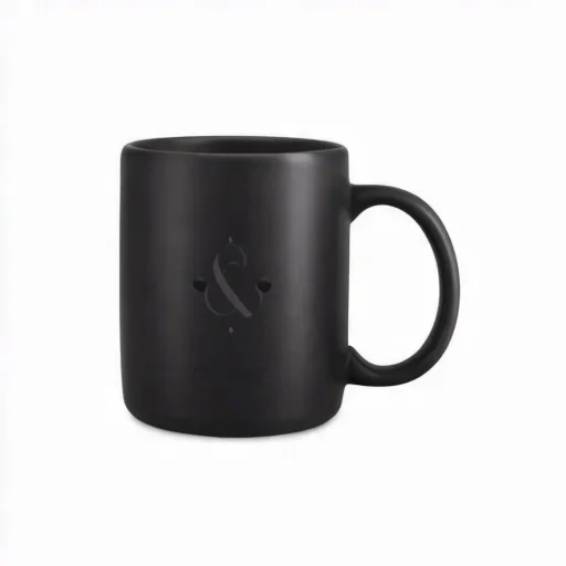 personalized engraved laser stoneware travel mug 11oz 15 oz ceramic sublimation matte black coffee mugs