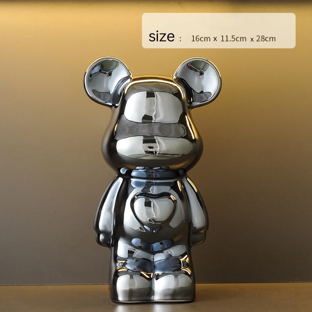 Modern violent bear statue home decoration sculpture Cute bear Resin Figurine for Office Decoration