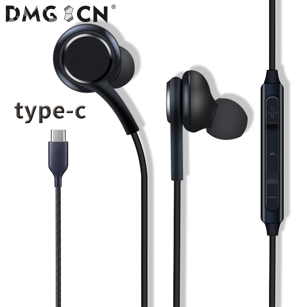 2020 IG955 In-ear Bass Sport Headset Earpieces Type-C Wire Running Earphonewith Microphone for Samsung