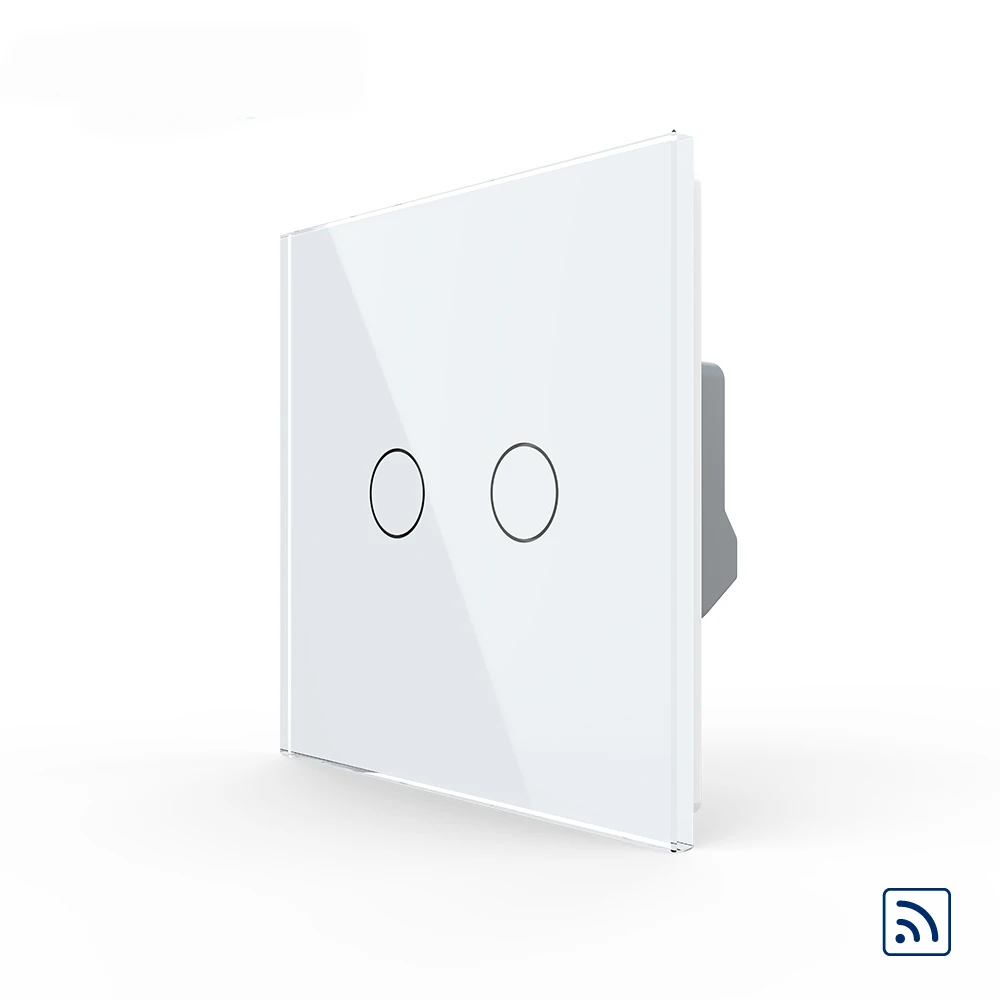 Стеклянная панель Livolo, 2 клавиши, 1 канал, сенсорный пульт дистанционного управления, автоматический выключатель света для дома