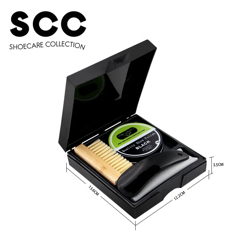 Factory Wholesale Cheap Portable Travel Leather Shoe Care Kit Cleaning Brush Shoe Shine Kit Shoe Polish Kit