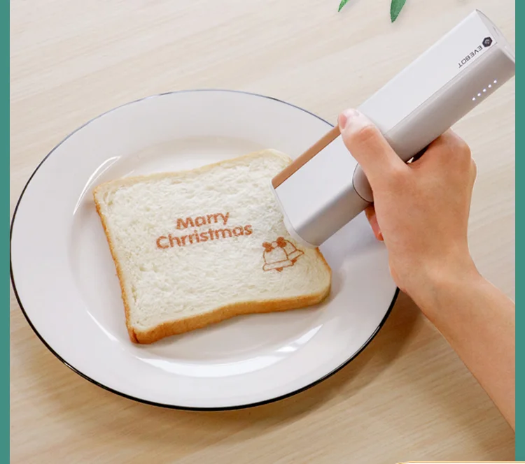 EVEBOT printpen Handheld Food Printer Portable Mini Coffee Latte Art Inkjet for DIY Patterns Design BT Wireless for Restaurants