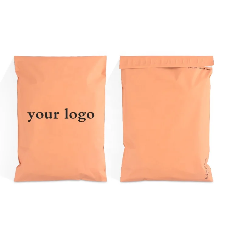 Custom Logo Recycled  Large Poly Mailers Mailing Bag Orange Postage Mailing Satchel