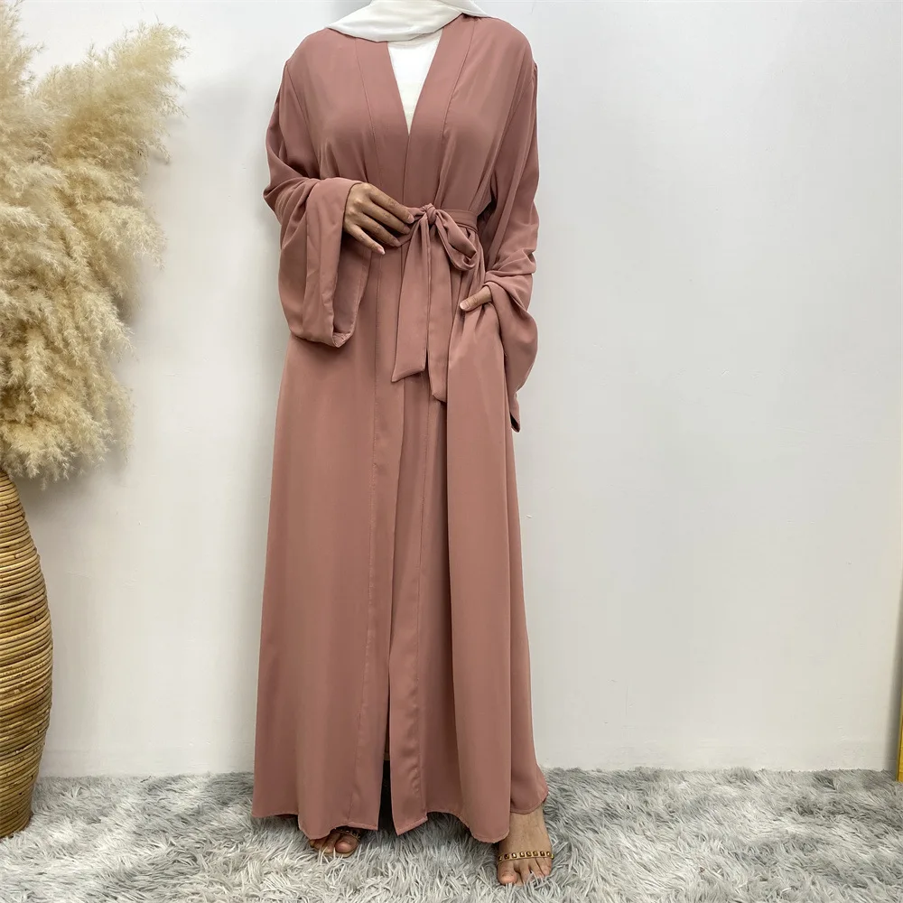 Modest dress Applique Embroidery Long Sleeve Maxi Dress Loose Islamic clothing Dubai Robe Abaya Women Muslim Dress