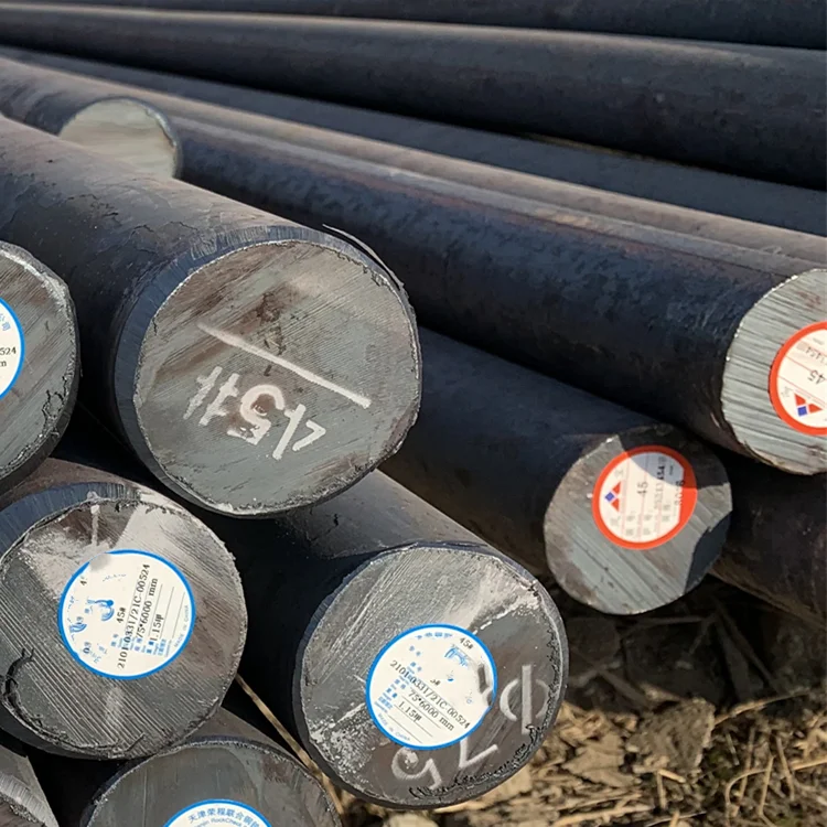 Black Carbon Steel Iron Bar 2023 Hot Selling a36 q195 q235b Round Rod Construction Concrete Iron Solid Bar
