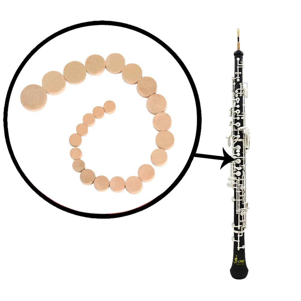 High quality cork mat 23pcs oboe pad sound hole gasket repair parts wind instruments