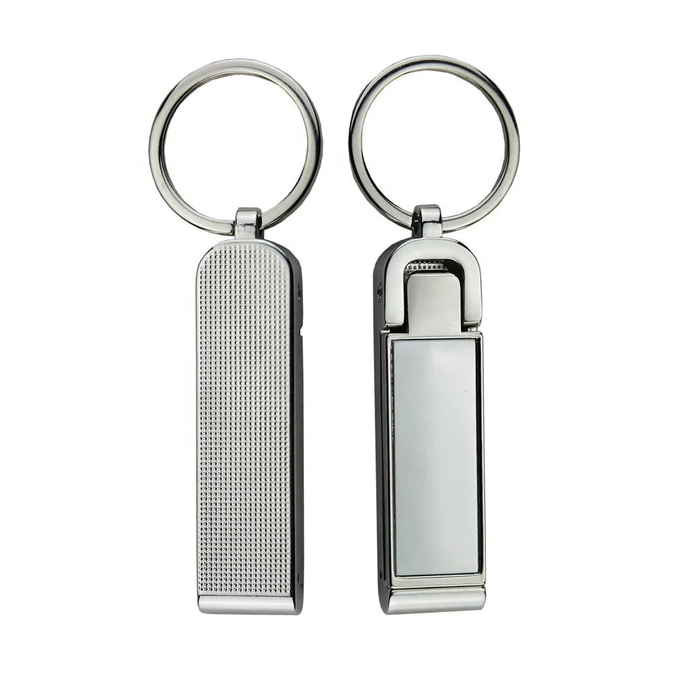 Wholesale Custom LED Light Torch Key Ring with Button Switch Keychain Promotional Gifts KRT005 Signature Torch Key Ring in Stock