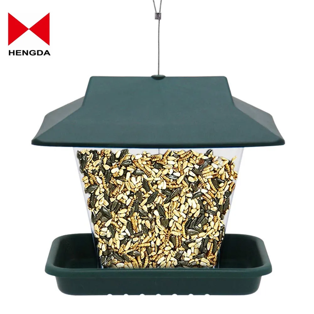 Lock Lid Bird Feeder, Squirrel-Proof, Large Capacity, Easy to Clean & Refill, Thick Plastic