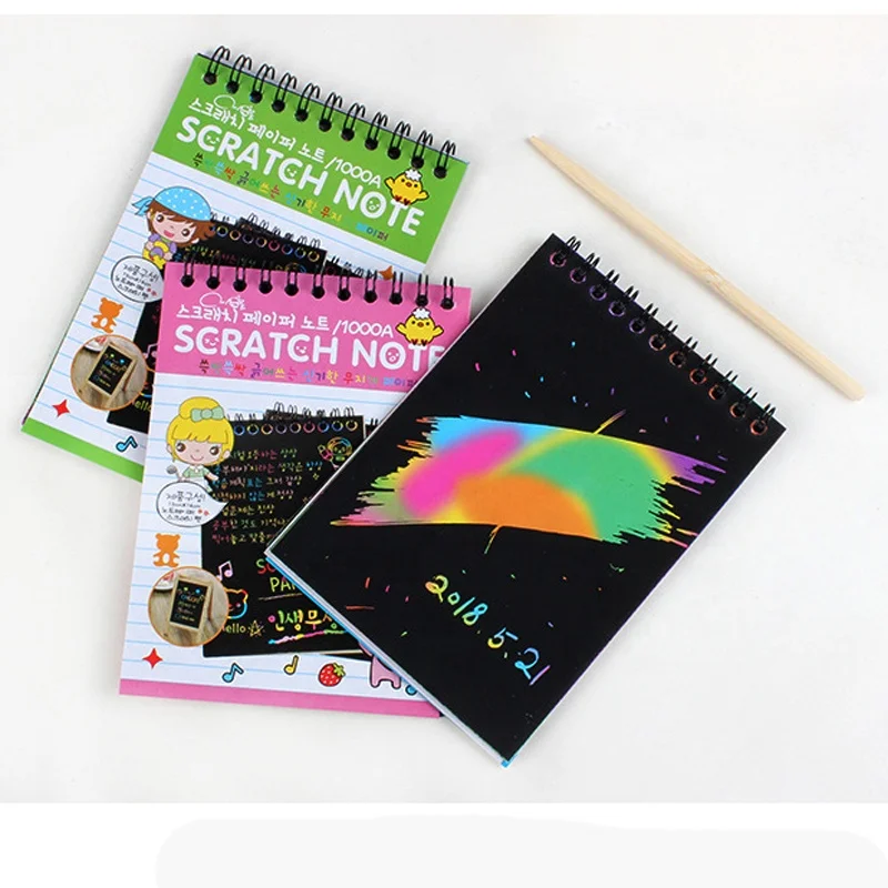 10 Pages Small Scratch Art Notebook