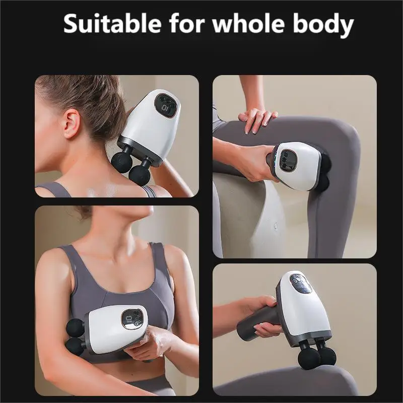 New Arrival Dual Heads Massage Gun Professinal Fascia Gun Electric Massage Machine for Pain Relieve Body Exercise