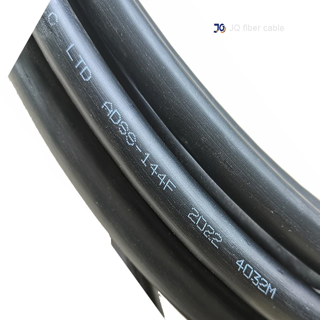 aramid yarn outdoor aerial all dielectric self-supporting span 100m  fibra optica 144 hilos ADSS  fibra optics cable