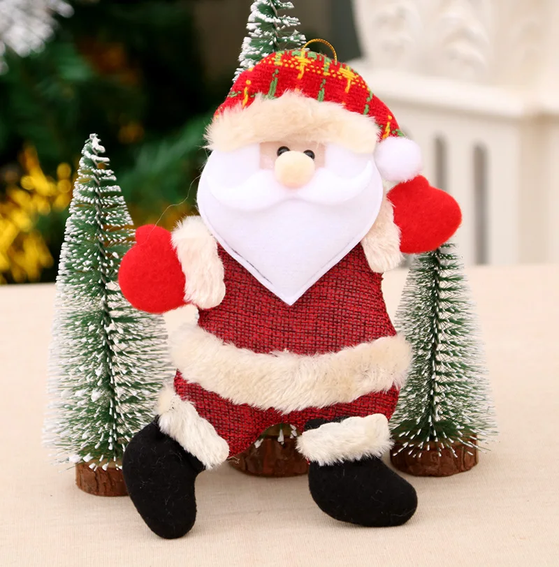 Merry Christmas Ornament DIY Xmas Gift Santa Claus Snowman Tree Pendant Hanging Decoration Home Happy New Year Christmas Elk