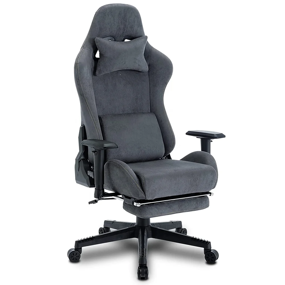 Cheap shipping Nepal Breathable Alcantara Gaming Chair Comfortable Massage Silla Gamer Swivel Reclining Chair with Footrest