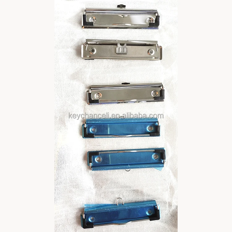 120mm Stainless Steel Coated Film Strong Strength flat metal wire clipboard clip with hook hanger and plastic corner for menus