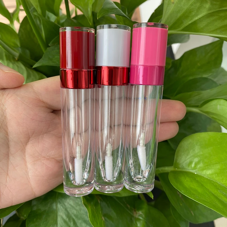 
Factory Vendor Logo Lip gloss Wand Packaging Colored 8ml White Pink Metalic Custom Empty lip gloss containers tube 