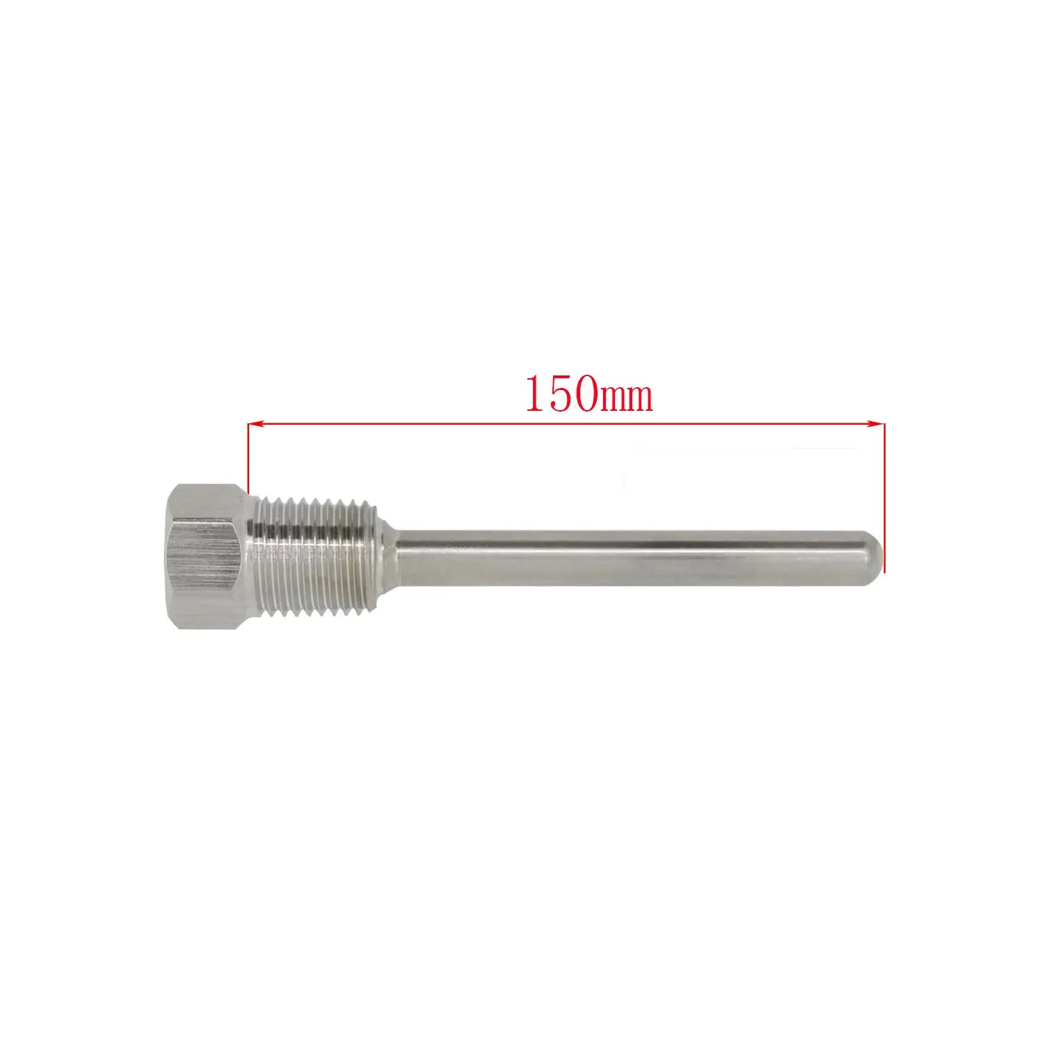 1/4 inch - weldless thermowell Stainless Steel 304 for Temperature Sensor Homebrew Brewing Thermometer Immersion Well