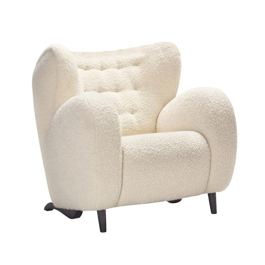 Современная мебель в скандинавском стиле, диваны для гостиной, стул букле из овечьей шерсти и кашемира, кресло для отдыха