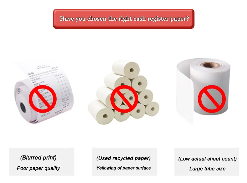 Тепловые рулоны для получения кредитной карты класса 2 1/4 25x85 дюймов бумага калькулятора добавления машины