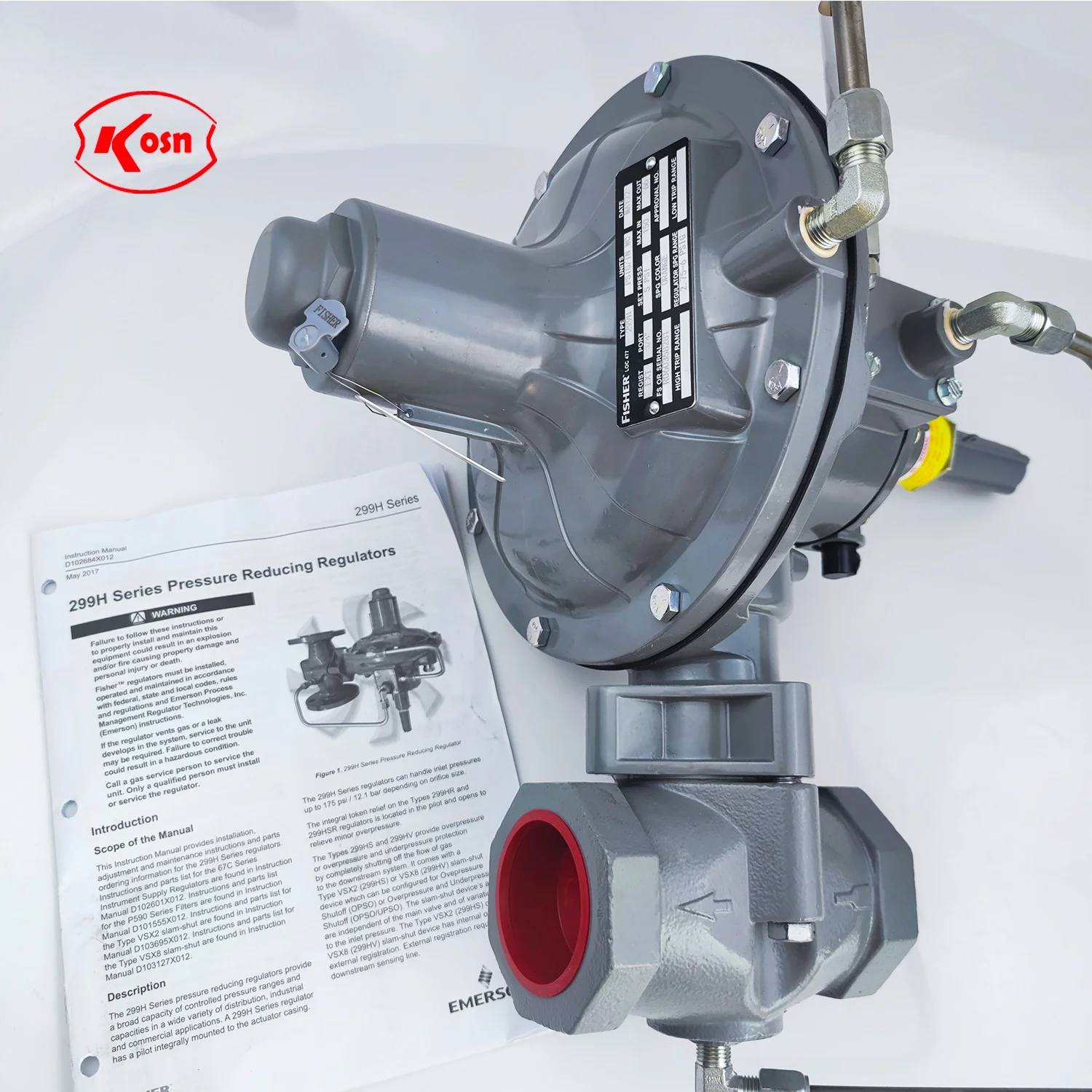 EMERSON Fisher 299 Series direct-operated Pressure Reducing Industrial Regulators 299H 299HR 299HS 299HV  Gas pressure regulator