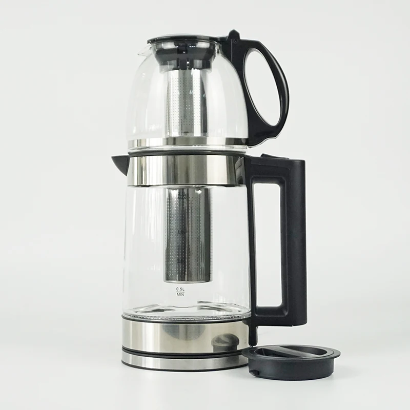 Турецкий чайник л стеклянный samovar с фильтром утечка чая электрический hervidor de aguaelectrico