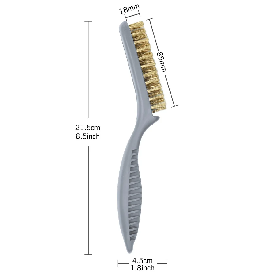 ROLLINGDOG STANDARD 90089G Synthetic Filament Brass Stainless Steel Wire Plastic Handle Cleaning 3pc Multi-Purpose Brush Se