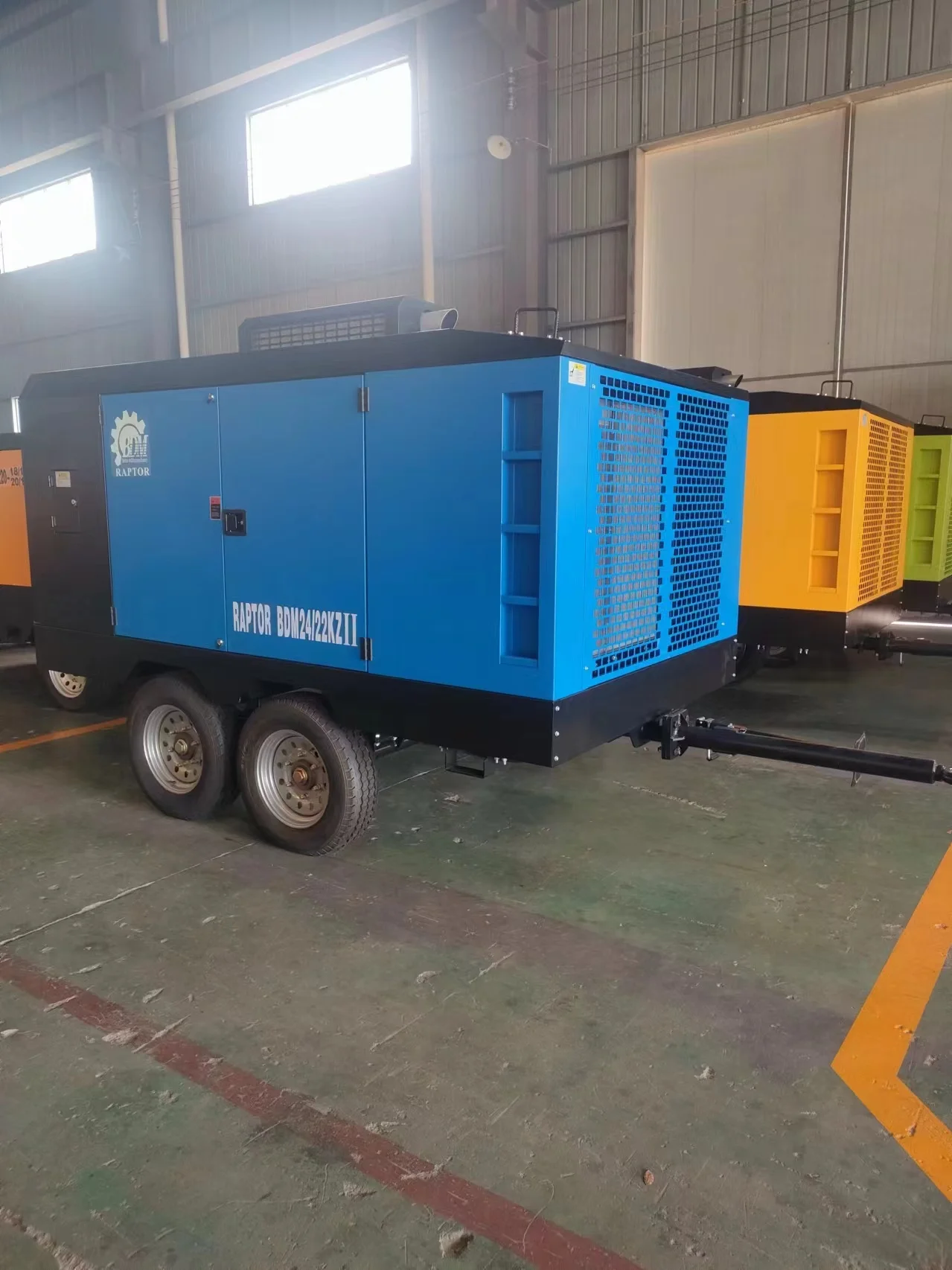BDM-24/22  screw machine 22bar portable diesel screw air compressor for drilling rig used air compressor