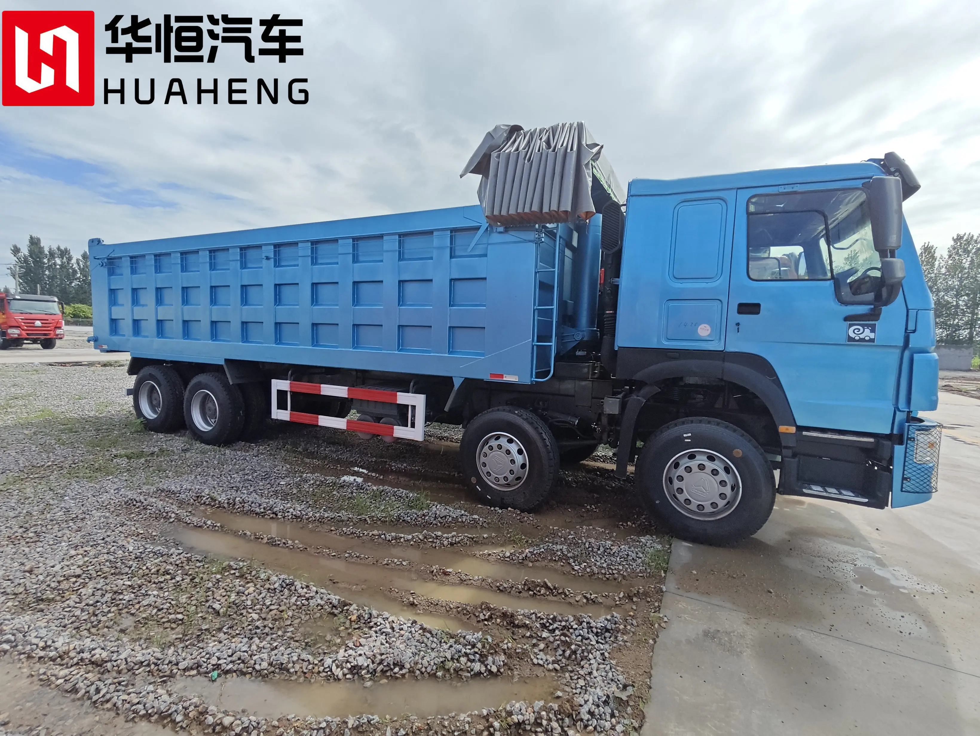 Популярный автомобиль HOWO 50t Euro 3 Howo 12-колесный тяжелый самосвал 8x4 двигатель Weichai автоматическая левая дизельная механическая коробка передач