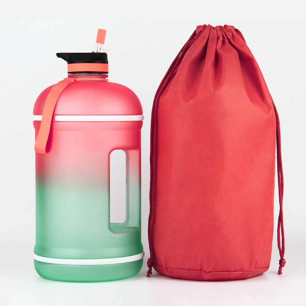 
BPA free plastic PETG gym sports water drinking bottle one gallon with custom color 