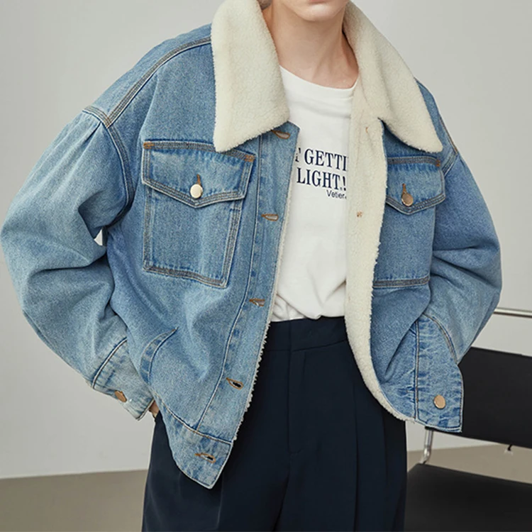 Knitted Wool Jacket Casual Clothes Elegant Lady New Fashion Jackets Coats Autumn Denim Jacket For Women