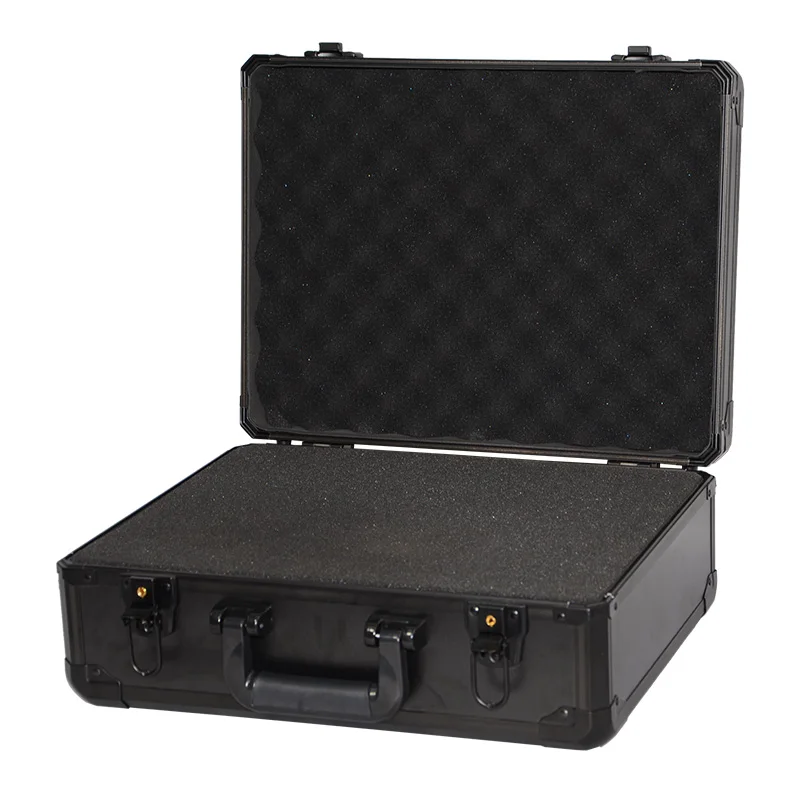 Black Embossing Aluminum Portable Secure Lock Case