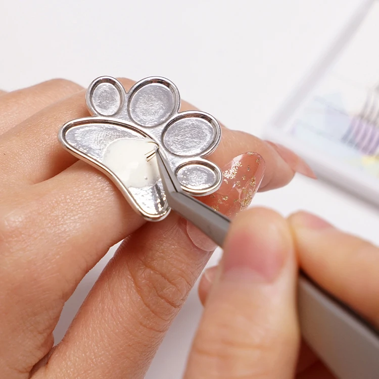 Лидер продаж, металлическая палитра краски для ногтей/машинка для стрижки ногтей с ловером/металлическое кольцо для дизайна ногтей, лоток для краски