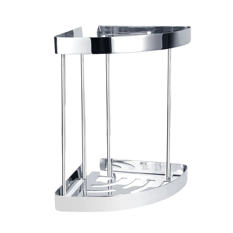 No Drilling Corner Shelf Bathroom Storage Wall Mounted Shower Caddy Organizer 2 pack