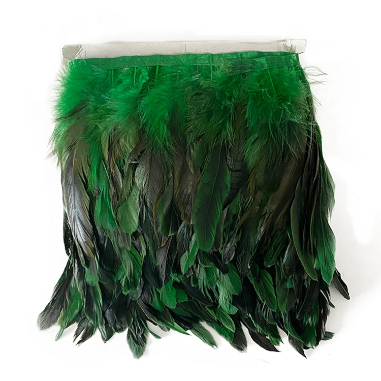 Natural Rooster Feathers Trim Fringe for Crafts Plumas Feather Trim Ribbon Wedding Sewing Accessories Diy Decoration
