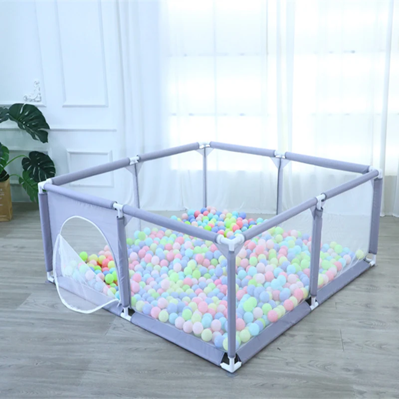 Indoor Kid Fence Baby Play Yard Playpen with Door Fabric Baby Playpen Stable Anti-collision Cloth Fence Play Fence for Baby