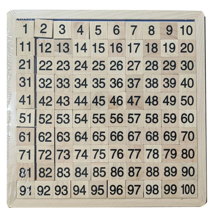 Mathematics 1 - 100 Consecutive Numbers Counting Board wooden number math learning toy
