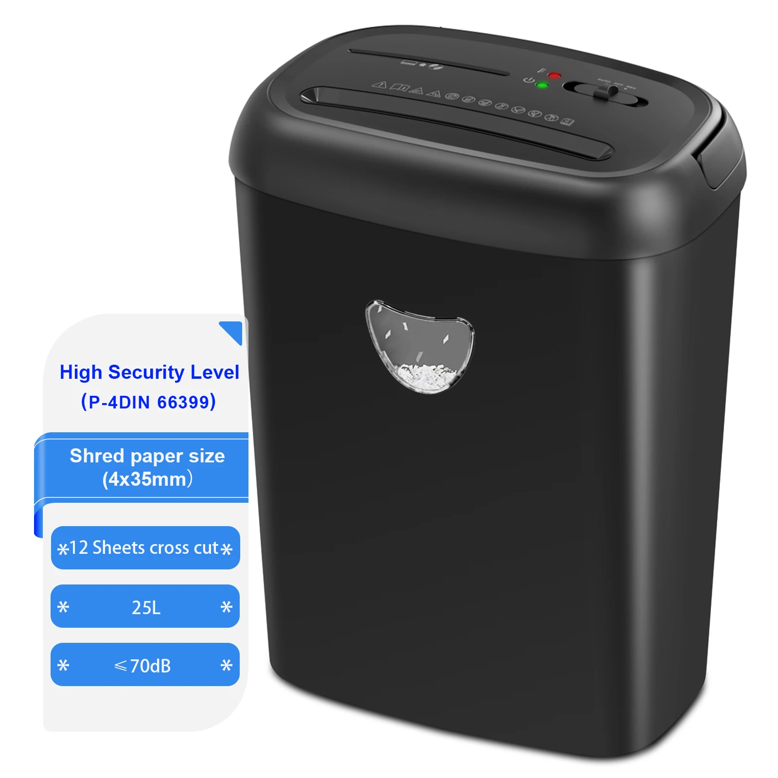 CD228P 10-Sheet Cross-Cut Paper/CD/Credit Card Shredder Machine,Security Level P-4 ,Use Commercial Office & Home Paper Shredder