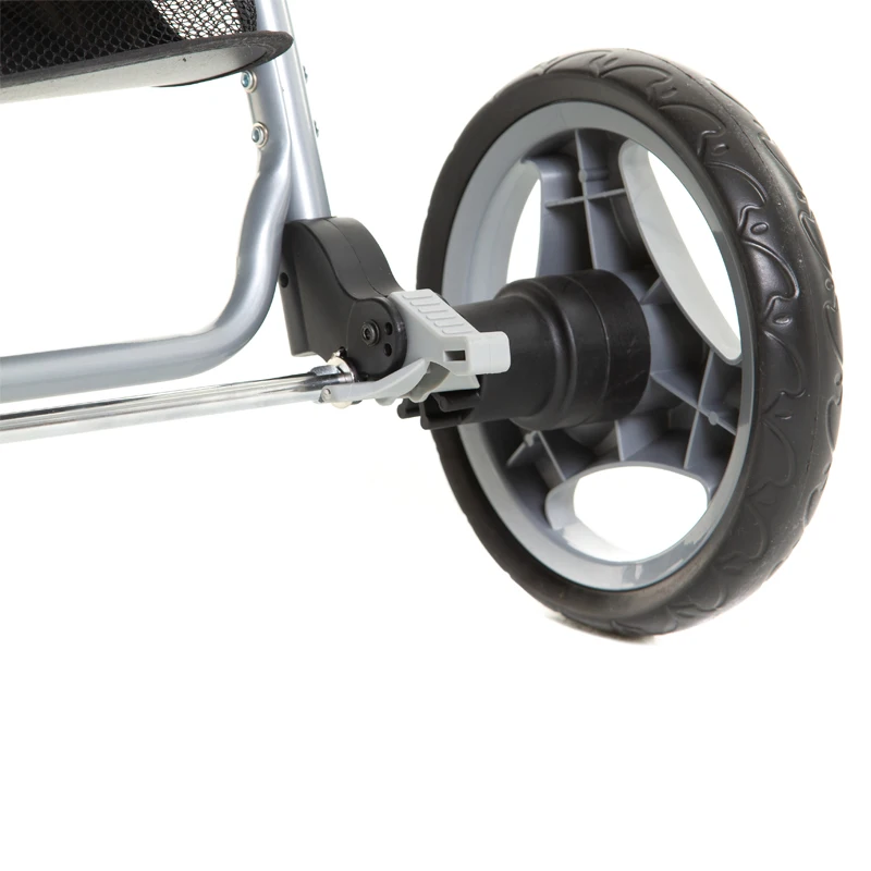 Anti-shock flat free tire modern design custom baby 3 stroller wheel producer