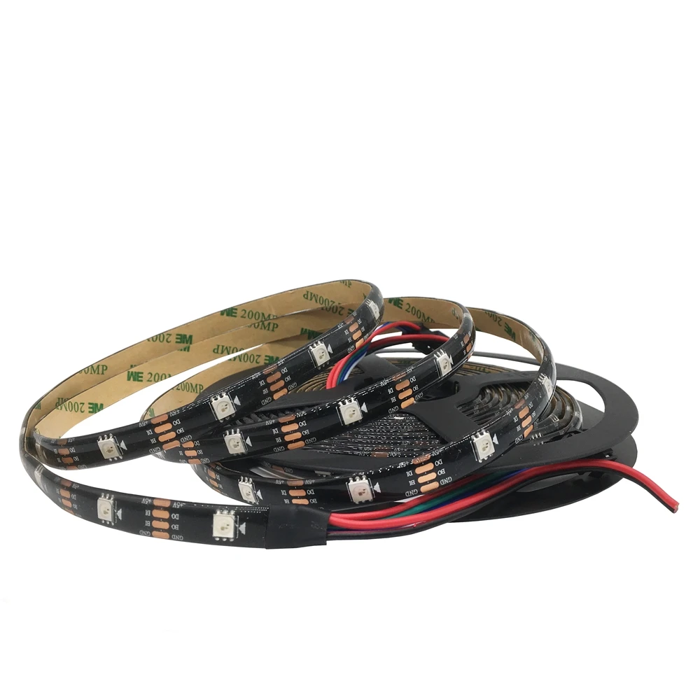 WS2811 WS2812B WS2813 WS2815 30/60/144 светодиодов/м RGB Светодиодная лента индивидуально Адресуемая умная DC5V DC12V IP30/65/67