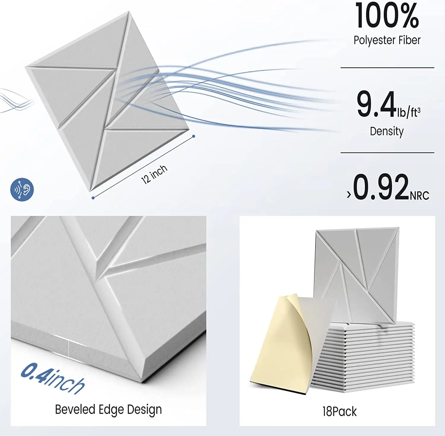 100% Polyester Material Acoustic Wall Panel High Quality Polyester felt Sound-absorbing Board