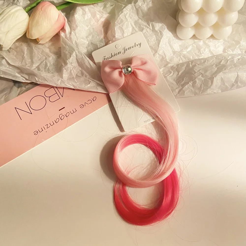 Cute Kids Bow Knot Gradient Wip Hair Clip Pins Hair  Accessories for Baby Girls