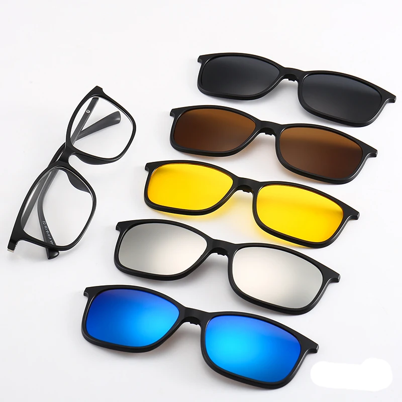 
 Оправа для очков 2264A с 5 зажимами для солнцезащитных очков, магнитный зажим для очков dolche gabana  