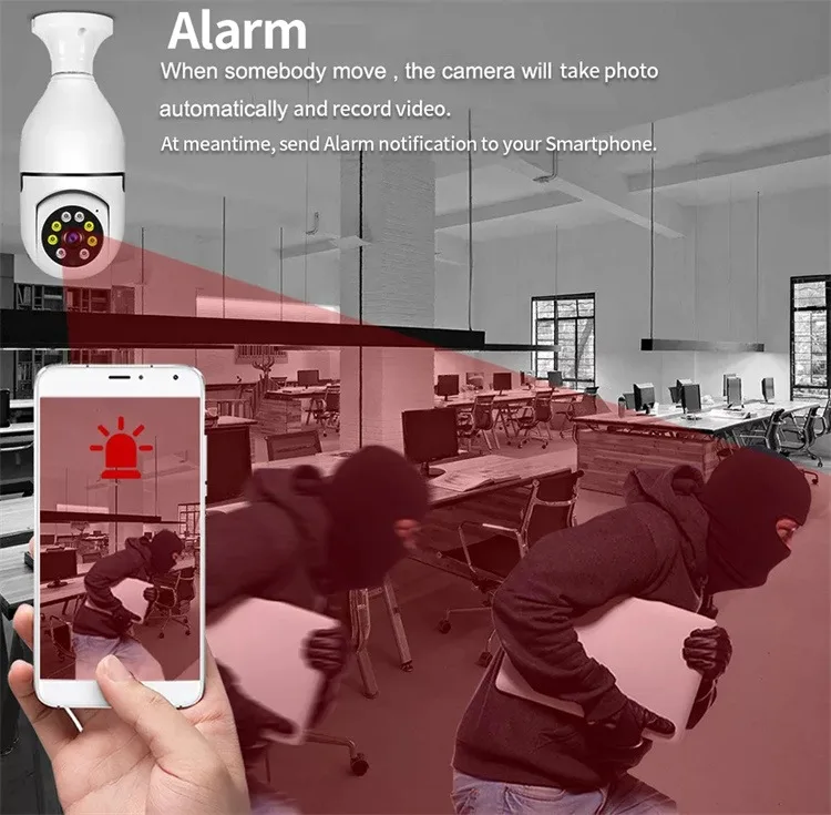 360 Degree HD 1080P CCTV Video Light Bulb E27  IP Wireless Mini Security Hidden Wifi Camera