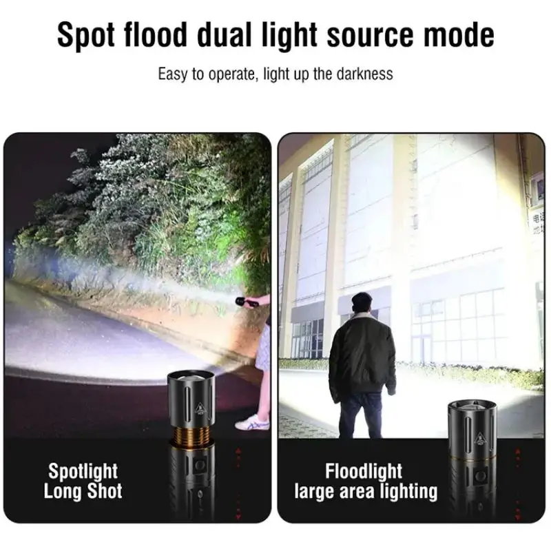 T40 Powerful Flashlight Rechargeable Far Shooting Outdoor Long Life High Power LED Lights