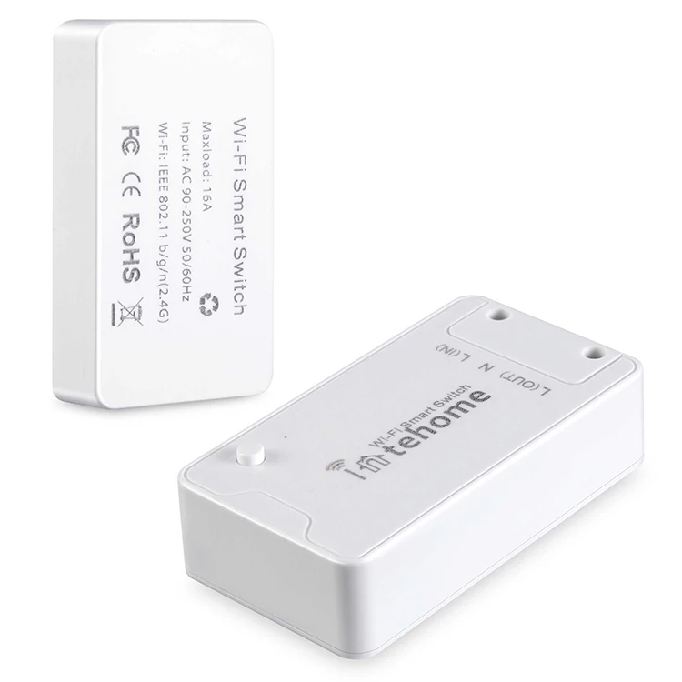 INTEHOME Voice Control Inline Intelligent Smart WiFi Switch Work with Alexa Tuya Google Home