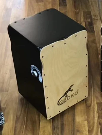 GECKO CL99 Cajon Box Drum High End Latin Handmade Percussion Instrument Ash Maple Cajon Drum with Adjustable Snare String