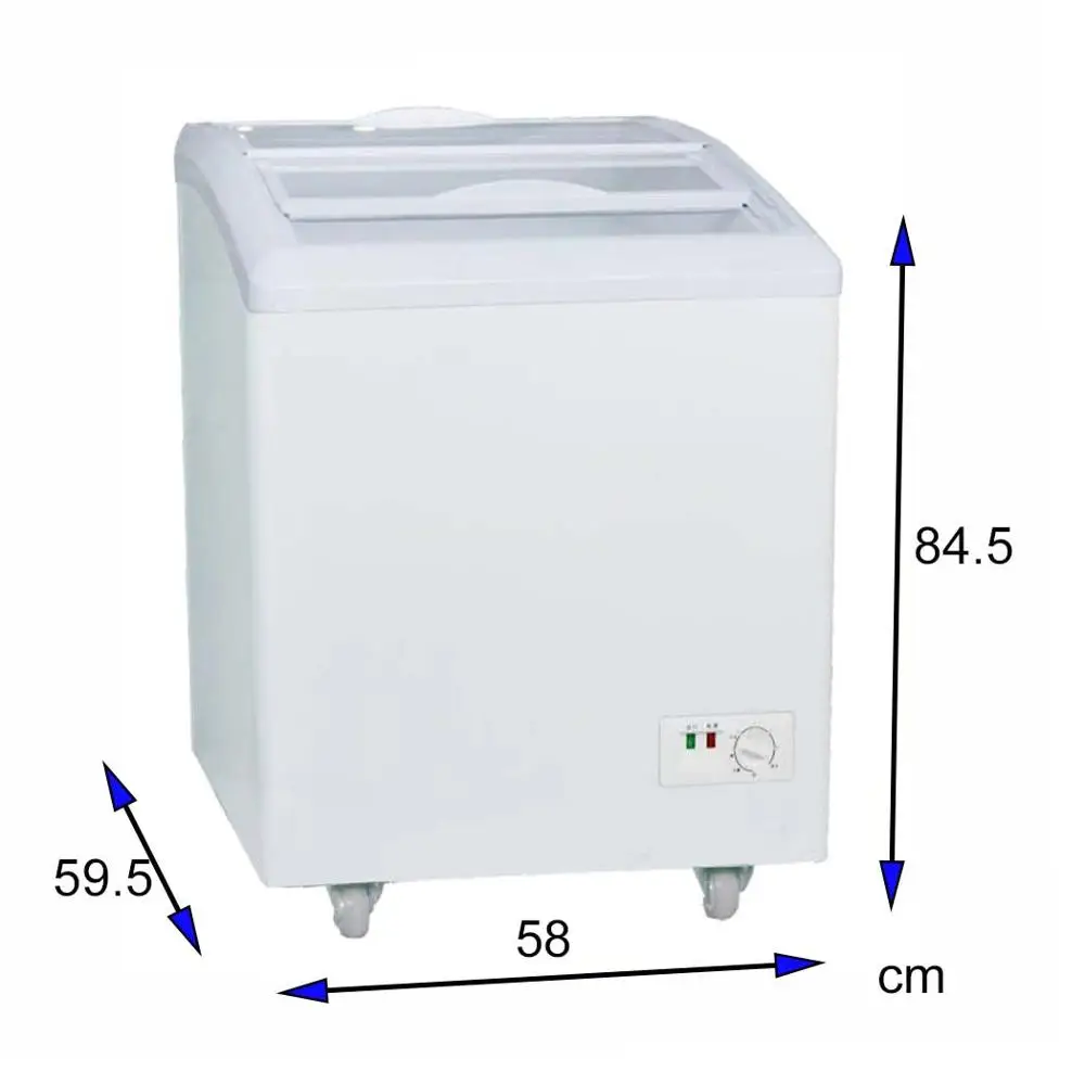 Free shipment to door 2 Baskets single temperator open top refrigerator showcase Commercial ice cream chest freezer