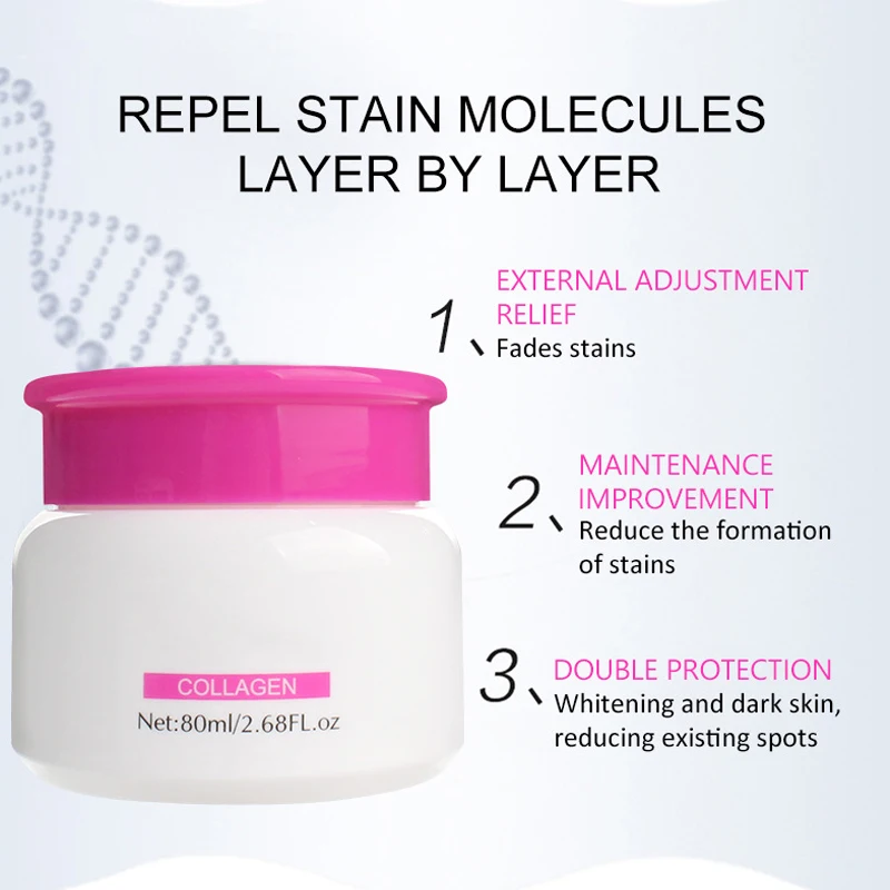80ml Collage Whitening Cream Face Care Natural Brighten Deep Nourishing Lasting Moisturizing Face Whitening Cream