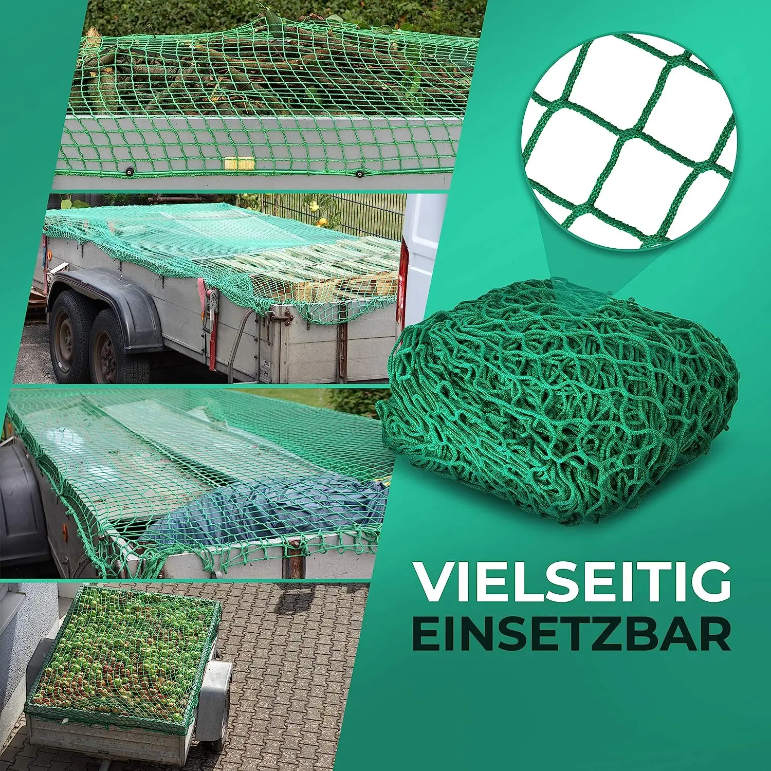 elastic knotless mesh heavy duty with hooks bed climbing cover trailer load security cargo net for trucks